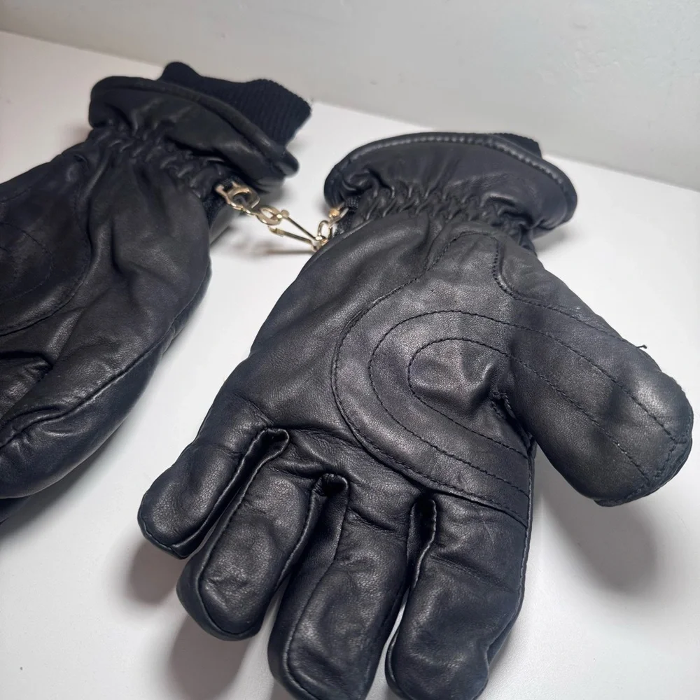 Grandoe Black Vegan Leather Gloves